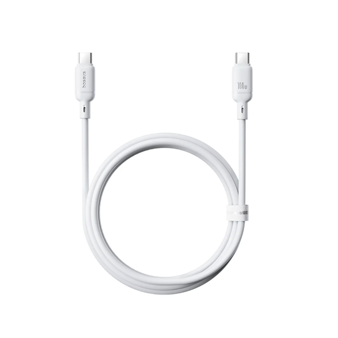 Baseus Интерфейсный кабель Baseus Silky Type-C to Type-C 100W 1m White(P10377704213-00)