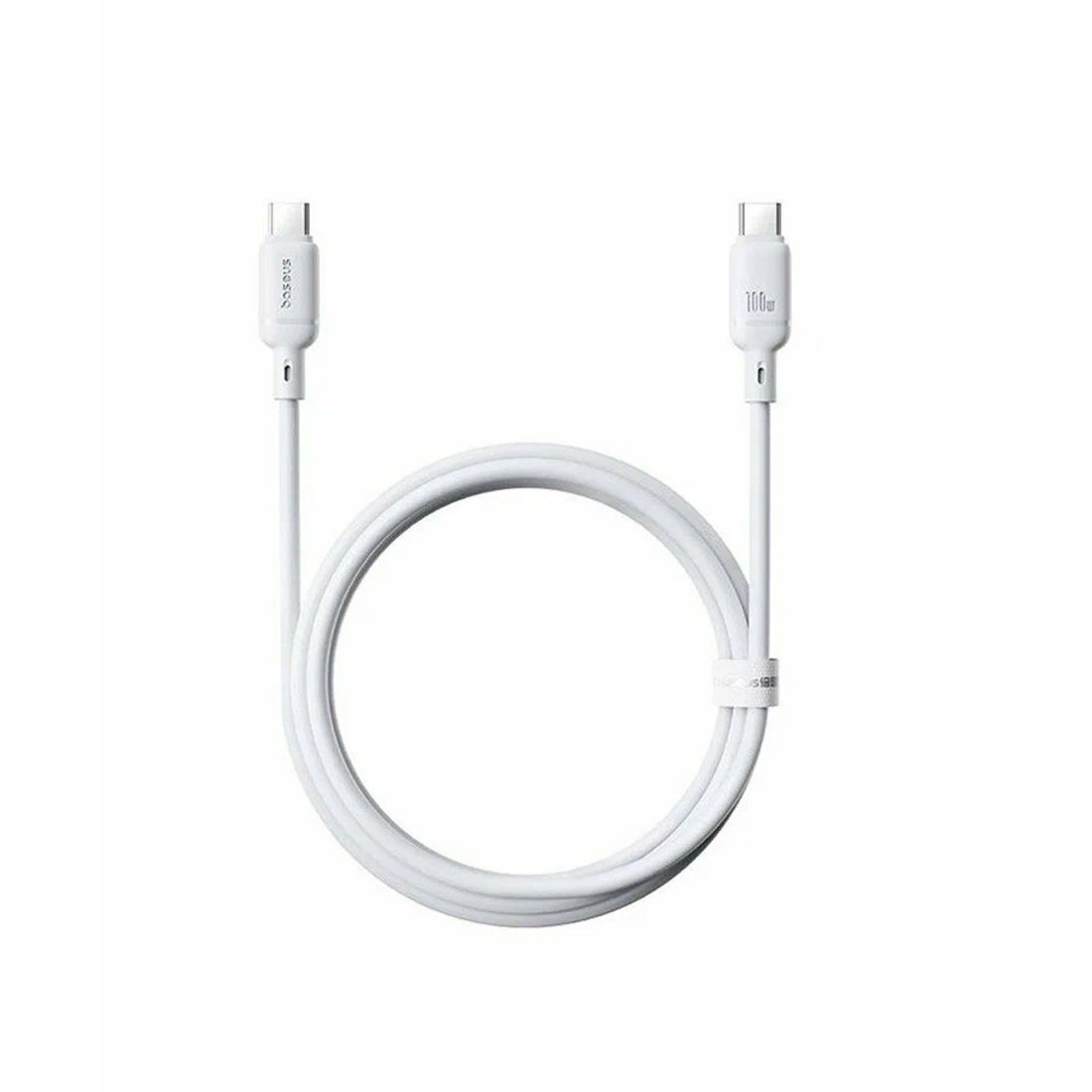 Baseus Интерфейсный кабель Baseus Silky Type-C to Type-C 100W 2m White (P10377704213-01)