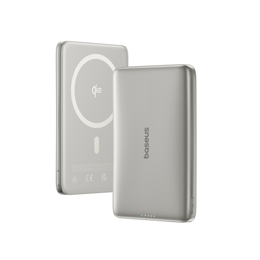 Baseus Портативный внешний аккумулятор Baseus PicoGo Ultra-Slim Qi2 Magnetic 10000mAh 27W Natural Titanium