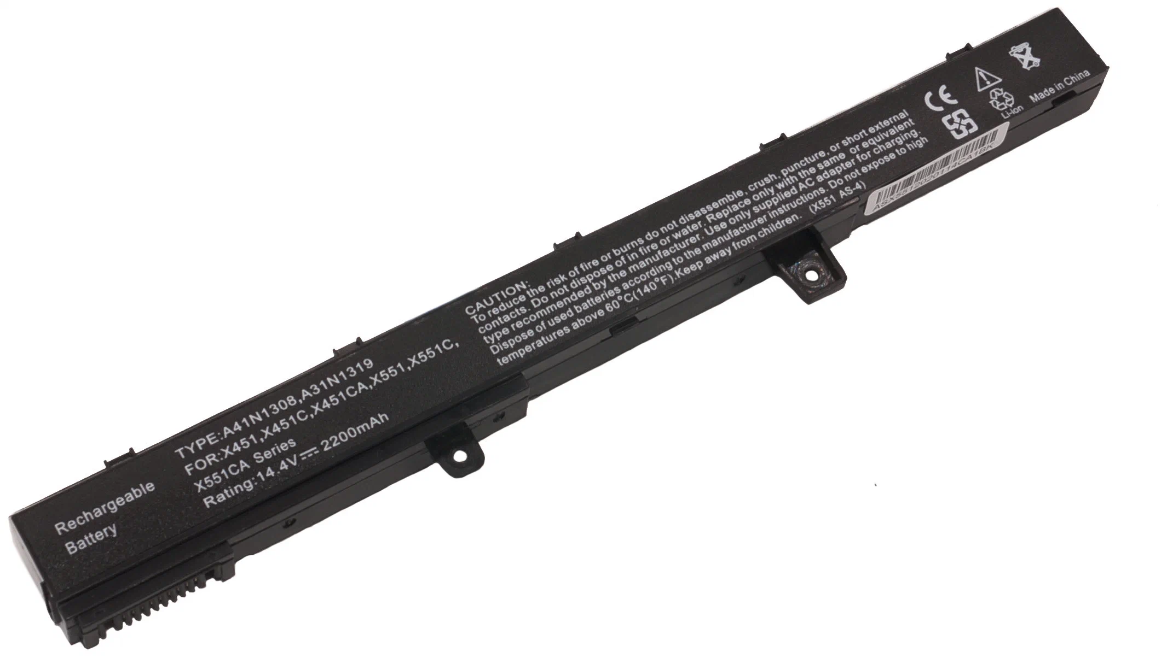 Asus Аккумулятор для ноутбука Asus X451 / X551 /14.4v-2200 мАч, A31LJ91, verton
