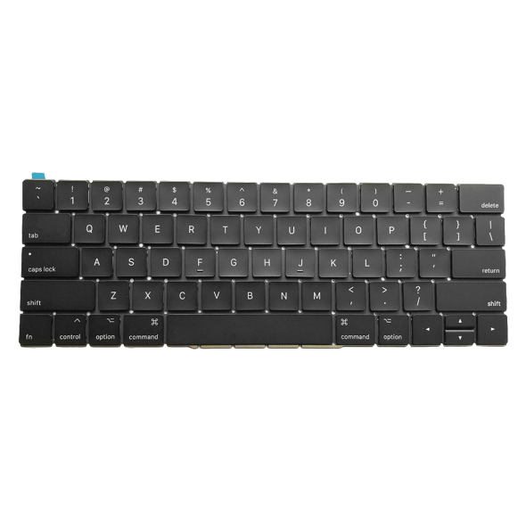 Apple Клавиатура для ноутбука MacBook Pro Retina Touch Bar 13 A1706, A1707, RU, горизонтальный Enter, подсветка, черная