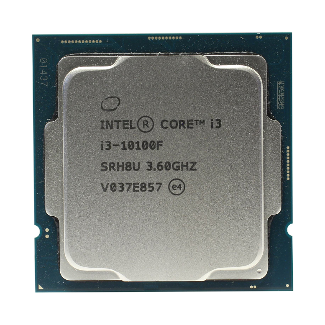 Intel Процессор CPU Intel i3-10100F LGA1200 SRH8U без встроенного видео