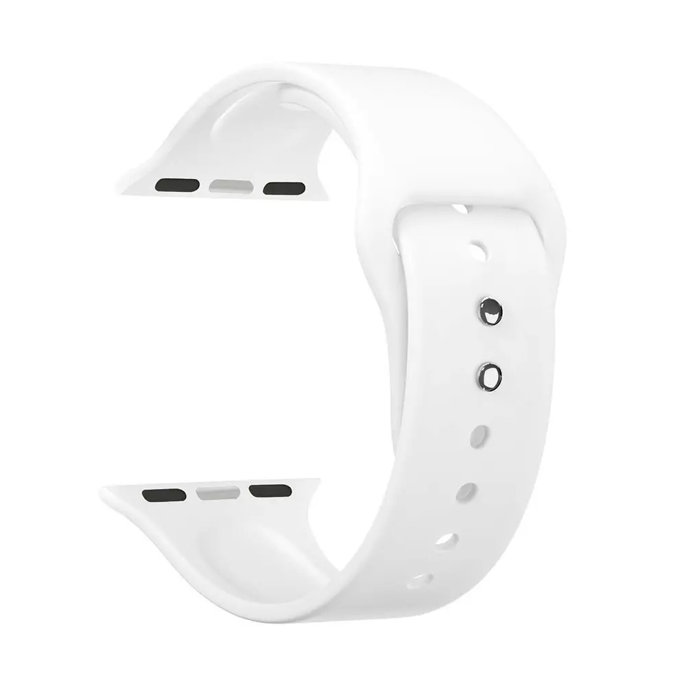 Ремешок A-Watch 38/ 40/ 41 мм силиконовый, белый