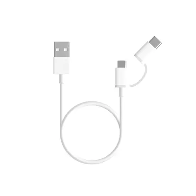 Xiaomi Интерфейсный кабель Xiaomi 30cm MICRO USB and Type-C Белый