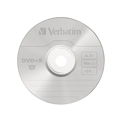 Verbatim Диск DVD+R Verbatim (43498) 4.7GB 10штук Незаписанный