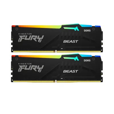 Kingston Комплект модулей памяти Kingston FURY Beast RGB KF556C36BBEAK2-32 DDR5 32GB (Kit 2x16GB) 5600MHz