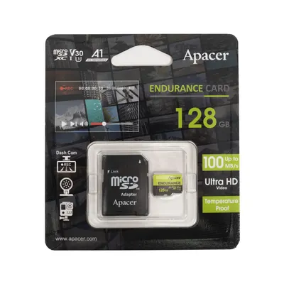 Apacer Карта памяти Apacer AP128GEDM1D05-R 128GB с адаптером SD