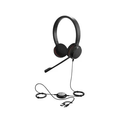 Jabra Гарнитура Jabra EVOLVE 20 Stereo MS USB C/A adapter