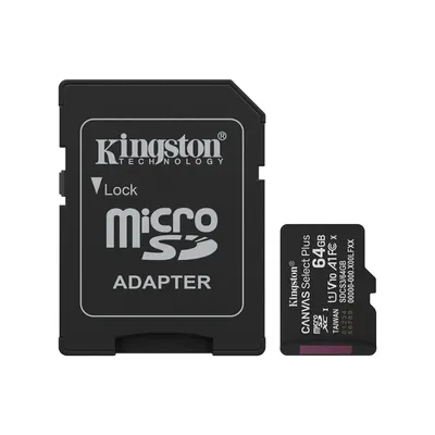 Kingston Карта памяти Kingston SDCS3/64GB Canvas Select Plus A1 U1 V10 64GB