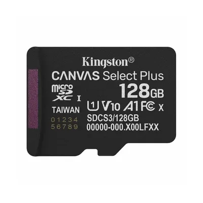 Kingston Карта памяти Kingston SDCS3/128GBSP Canvas Select Plus A1 U1 V10 128GB