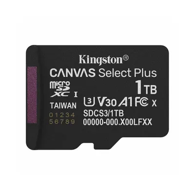 Kingston Карта памяти Kingston SDCS3/1TBSP Canvas Select Plus A1 U3 V30 1TB