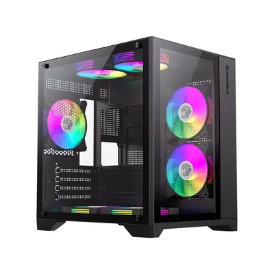 Gamemax Компьютерный корпус Gamemax Infinity Mini 7 ARGB Fans + Controller Black без Б/П