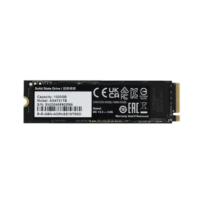 Gigabyte Твердотельный накопитель внутренний Gigabyte 7300 AORUS AG4731TB N 1TB M.2 2280 PCI-E 4.0x4 w/o heat