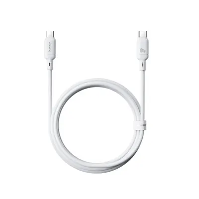 Baseus Интерфейсный кабель Baseus Silky Type-C to Type-C 100W 1m White(P10377704213-00)