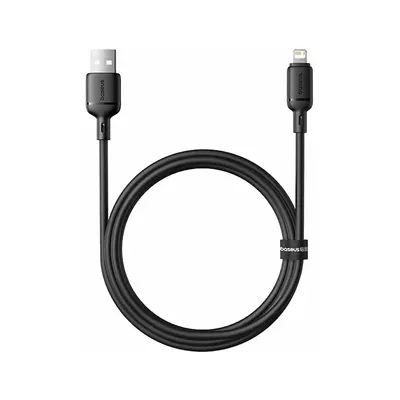 Baseus Интерфейсный кабель Baseus Silky USB to iP 2.4A 1m Black (P10377702113-00)