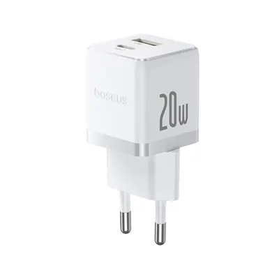 Baseus Адаптер питания Baseus Palm C+U 20W White(P10111608213-00)