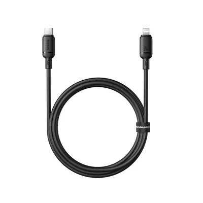 Baseus Интерфейсный кабель Baseus Silky Type-C to iP 20W 1m Cluster Black (P10377700113-00)