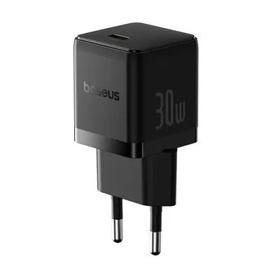 Baseus Адаптер питания Baseus Palm 1C 30W ( в комлпекте кабель Type-c ) Cluster Black