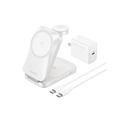 Anker Беспроводное зарядное устройство Anker Prime 3-in-1, MagGo, AirCool, Foldable (B25N1G21) Белый