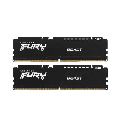 Kingston Комплект модулей памяти Kingston FURY Beast Black KF560C30BBEK2-32 DDR5 32GB (Kit 2x16GB) 6000MHz