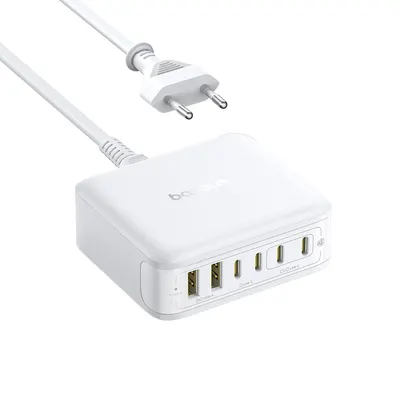 Baseus Адаптер питания Baseus EnerFill FH21 Desktop Charging Station 4C+2U 120W EU Moon White