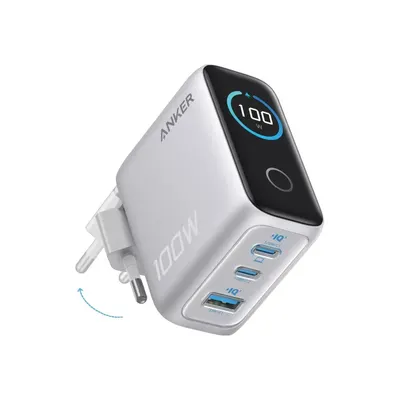 Anker Адаптер питания Anker Charger (100W, 3 Ports, Smart Display) (B121BG41)