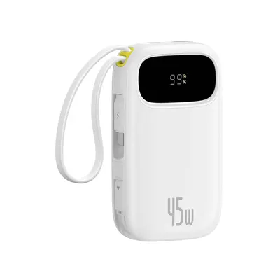 Baseus Портативный внешний аккумулятор Baseus EnerFill FC31 QPow 3C 20000mAh 22.5W Dual Cable White