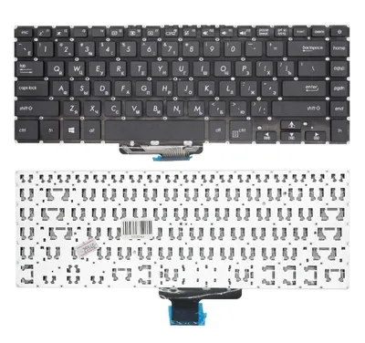 Asus Клавиатура для ноутбука Asus S510/ S15/ A510, RU, без рамки, черная