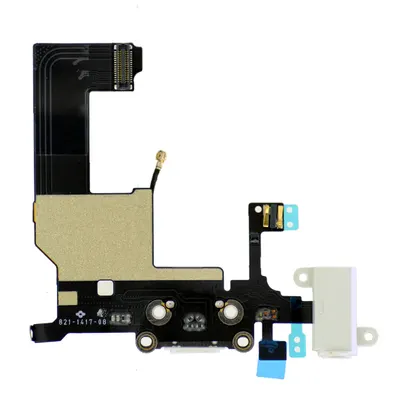 Apple Шлейф на разъем зарядки и аудио разъемом iPhone 5S, белый