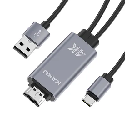 KSC Переходник KAKU KSC-557 USB/ Type-C/ HDMI (4k, photo, game, document, 1.8m)