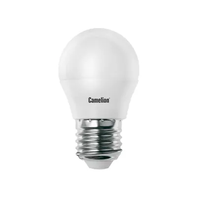  Лампа светодиодная Camelion LED7-G45/845/E27, 7Вт, колба G45, 4500К холодный, Цоколь E27