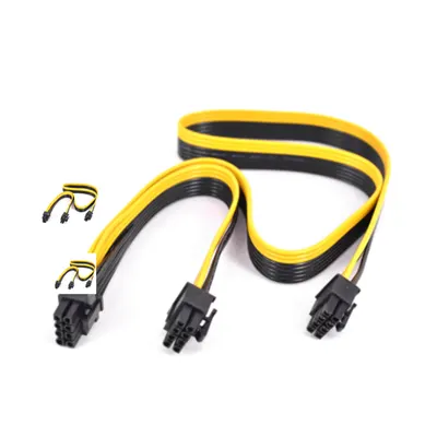 X-Game Кабель питания X-Game PCI-e 8Pin To 2 Port 6+2 Pin Mix цвет жетлый и черный
