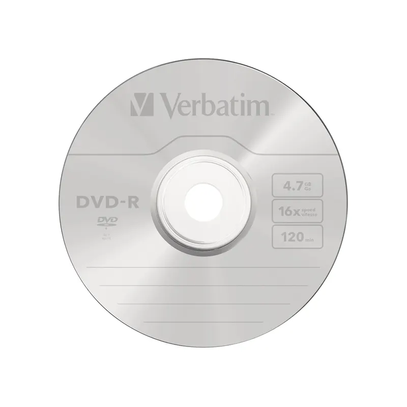 Verbatim Диск DVD-R Verbatim (43547) 4.7GB 1штука Незаписанный
