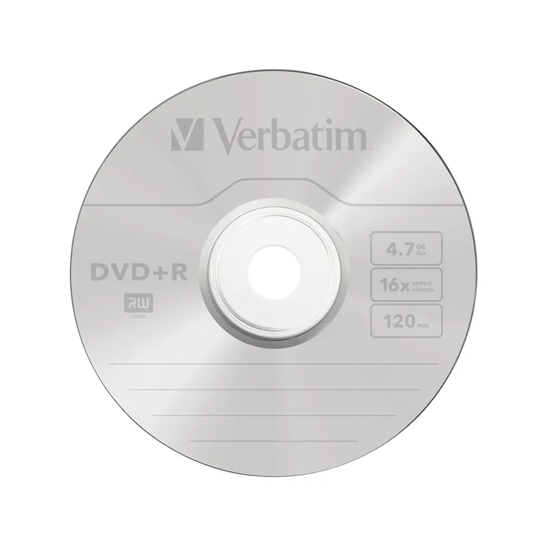 Verbatim Диск DVD+R Verbatim (43500) 4.7GB 25штук Незаписанный
