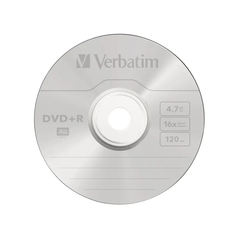 Verbatim Диск DVD+R Verbatim (43498) 4.7GB 10штук Незаписанный