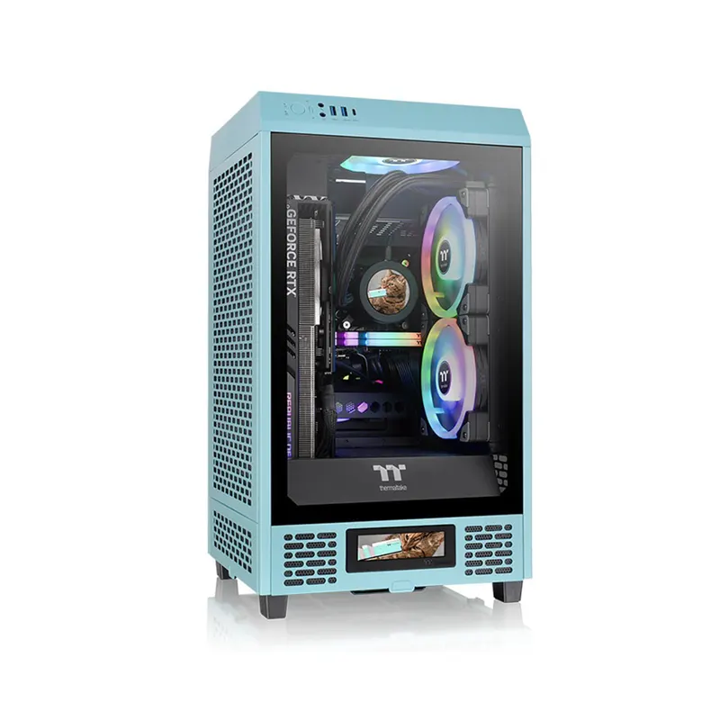Thermaltake Компьютерный корпус Thermaltake The Tower 200 Turquoise Mini Chassis без Б/П