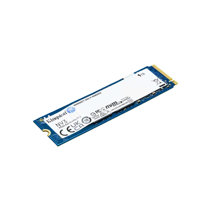Kingston Твердотельный накопитель SSD Kingston NV3 SNV3S/1000GBK 1000GB M.2 NVMe PCIe 4.0x4 6000/4000Мб/сBULK