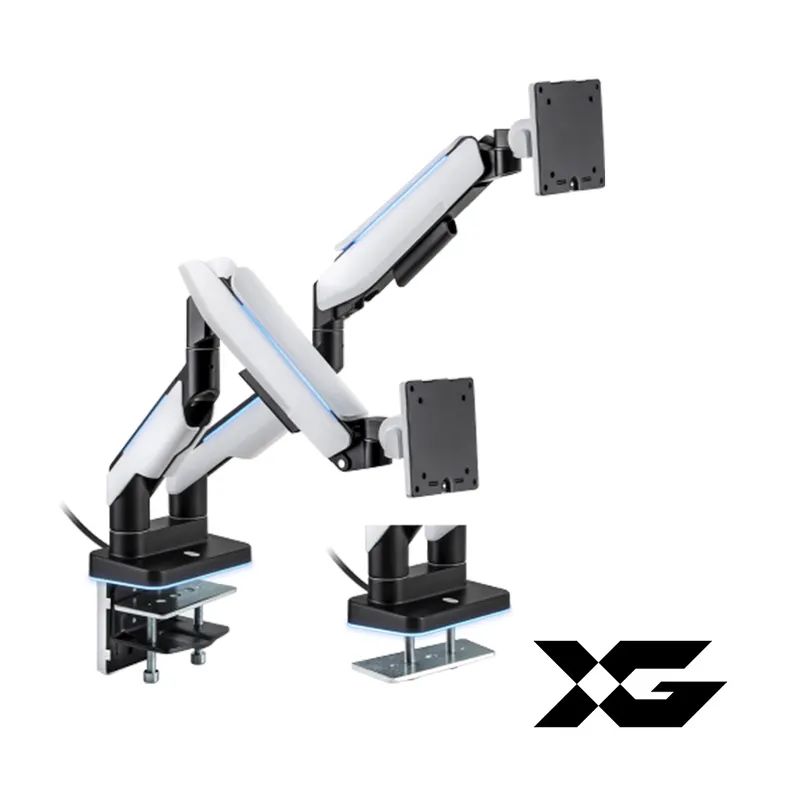 XG Настольный кронштейн с газлифтом XG MGG-1735D white для 2-х мониторов (17"-35") Белый