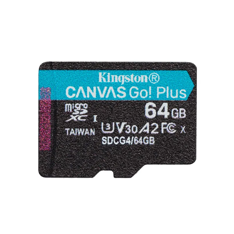 Kingston Карта памяти Kingston SDCG4/64GBSP Canvas Go Plus A2 U3 V30 64GB