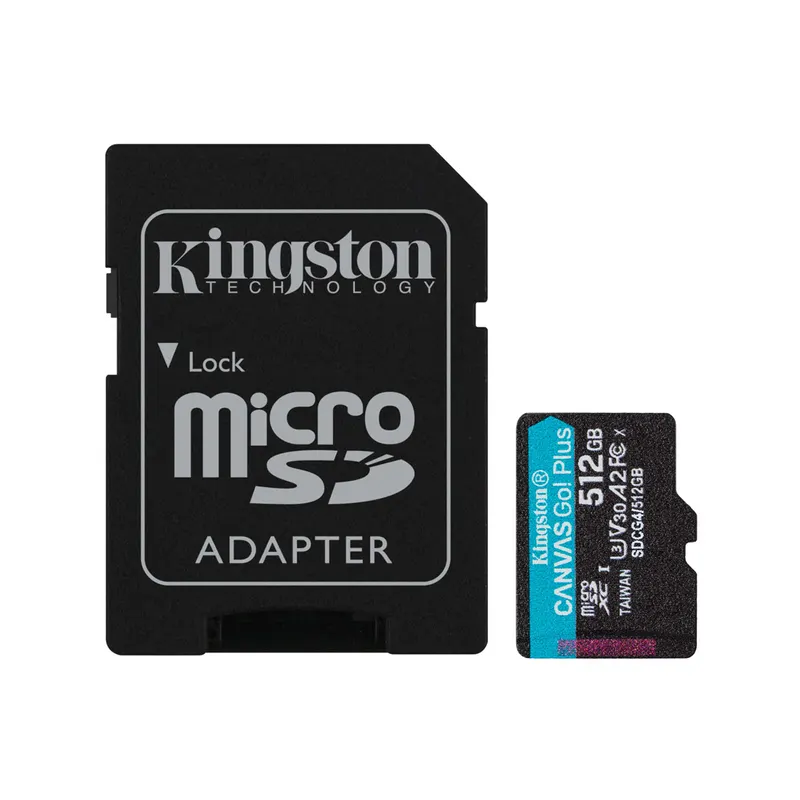 Kingston Карта памяти Kingston SDCG4/512GB Canvas Go Plus A2 U3 V30 512GB