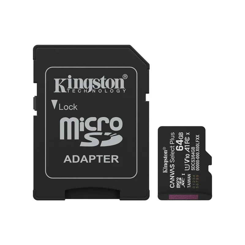 Kingston Карта памяти Kingston SDCS3/64GB Canvas Select Plus A1 U1 V10 64GB