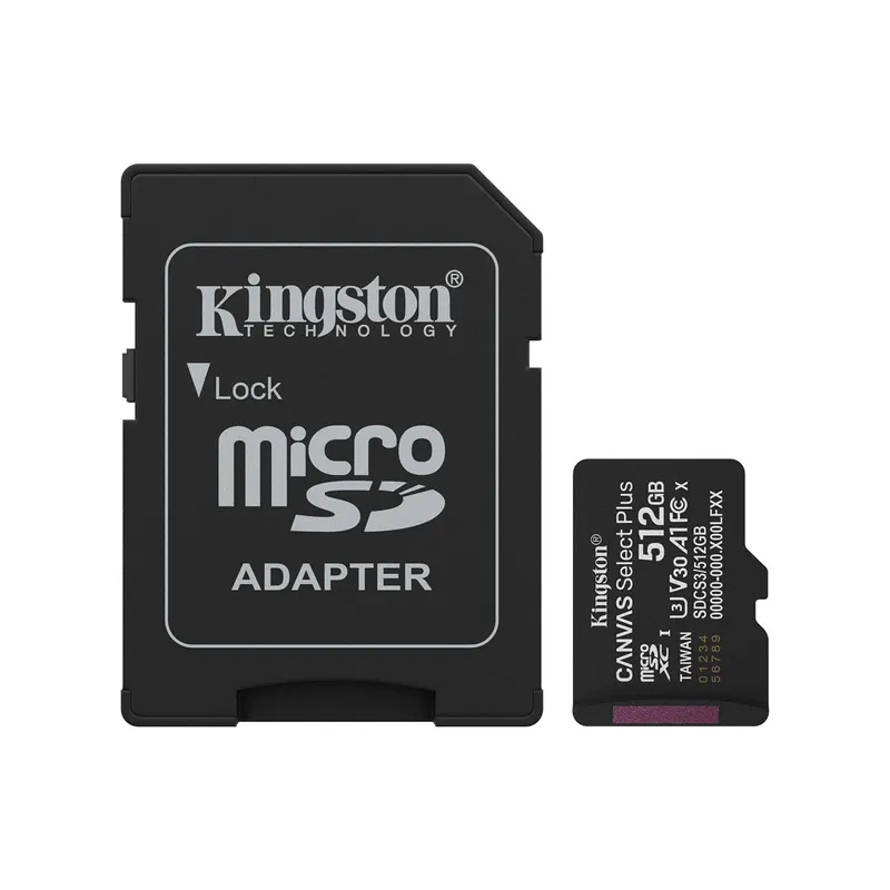 Kingston Карта памяти Kingston SDCS3/512GB Canvas Select Plus A1 U3 V30 512GB