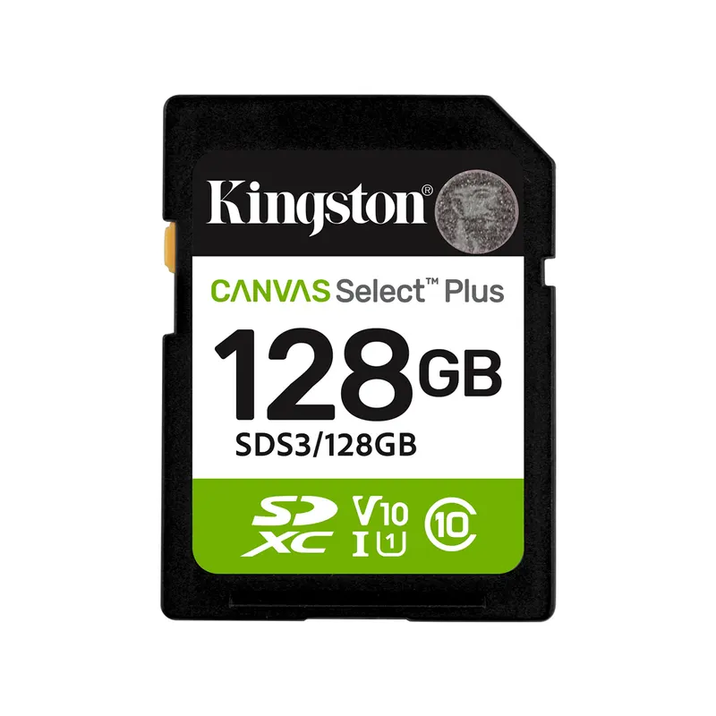 Kingston Карта памяти Kingston SDS3/128GB Canvas Select Plus C10 UHS-I U1 V10 128GB