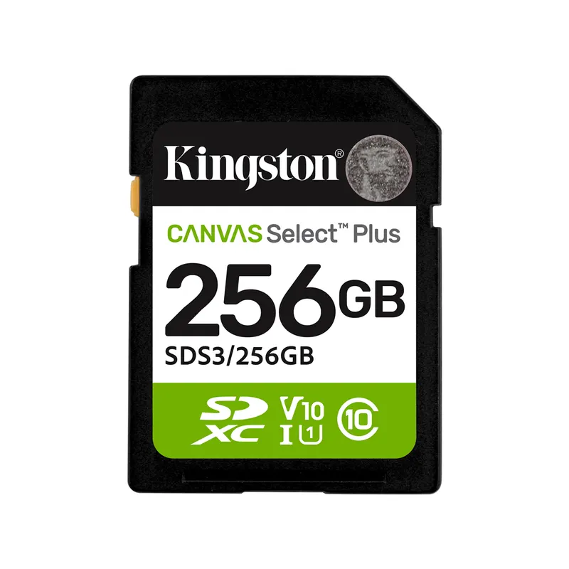 Kingston Карта памяти Kingston SDS3/256GB Canvas Select Plus C10 UHS-I U1 V10 256GB