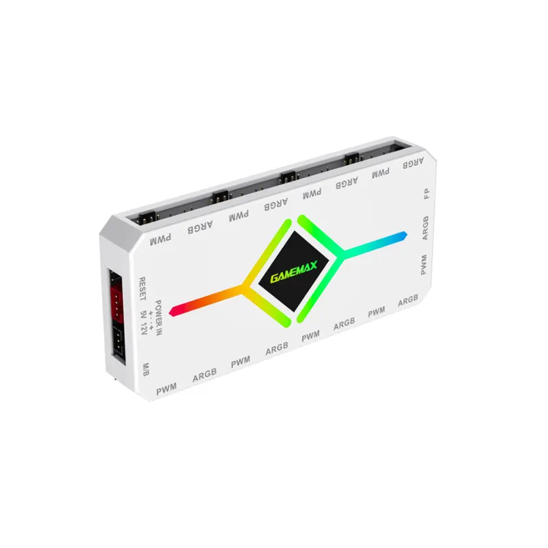 Gamemax Контроллер подсветки Gamemax V4.0 ARGB+PWM HUB WH (12В)