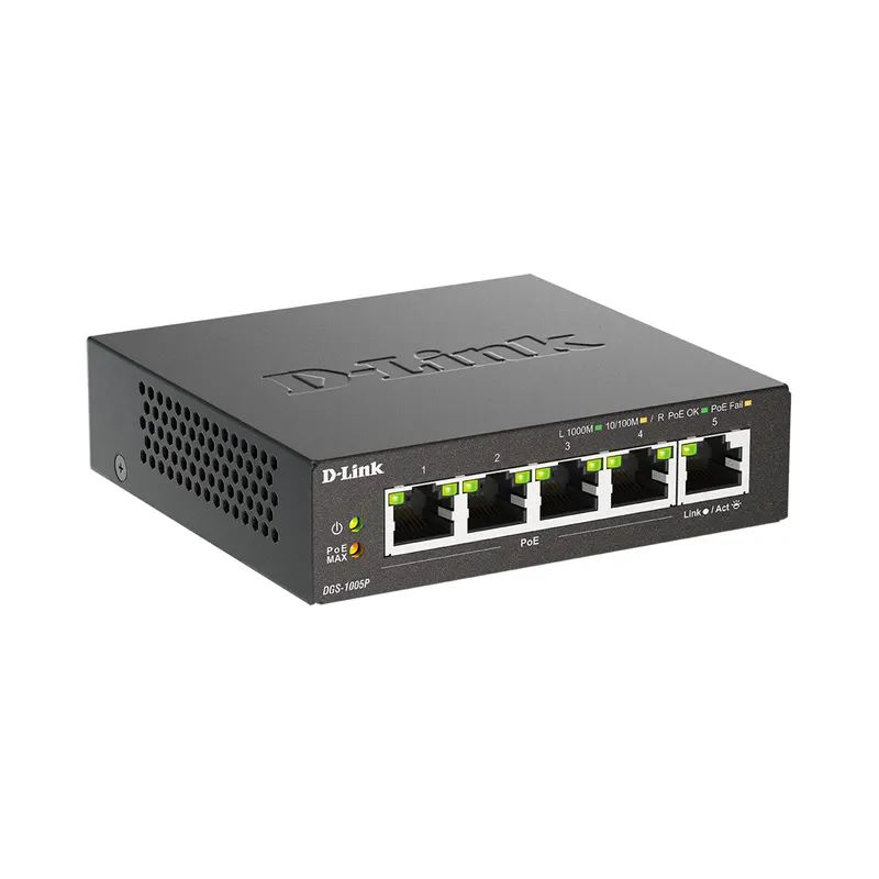 D-Link Коммутатор D-Link DGS-1005P/B3A