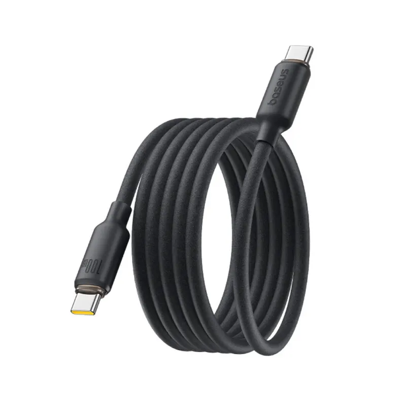 Baseus Интерфейсный кабель Baseus Foamed Silicone Pro Magnetic USB-C to USB-C 100W Black 1m (E0426D00)