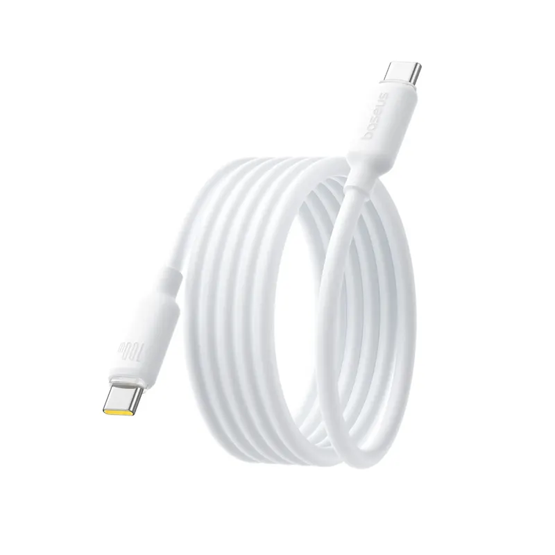Baseus Интерфейсный кабель Baseus Foamed Silicone Pro Magnetic USB-C to USB-C 100W White 1m (E0426D01)