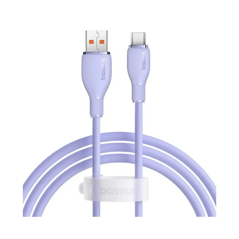 Baseus Интерфейсный кабель Baseus Pudding Series USB to Type-C 100W 1.2m Purple (P10355703511-B1)