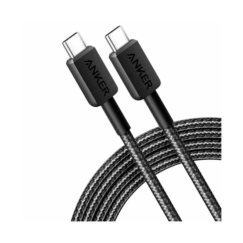 Anker Интерфейсный кабель Anker 322 USB-C to USB-C Cable 1,8М (A81F6G11) Черный